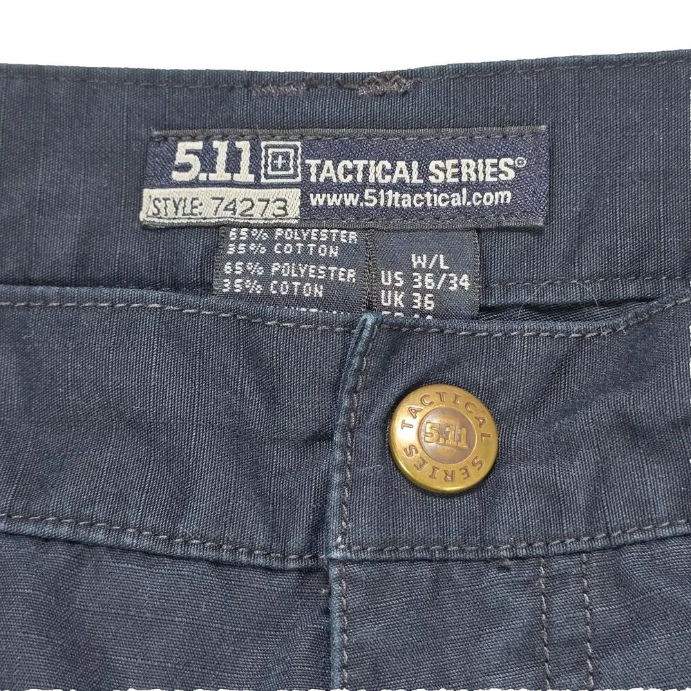 5.11 Tactical Pants Mens 36X34 Blue Straight Fit Canvas Outdoor Workwear